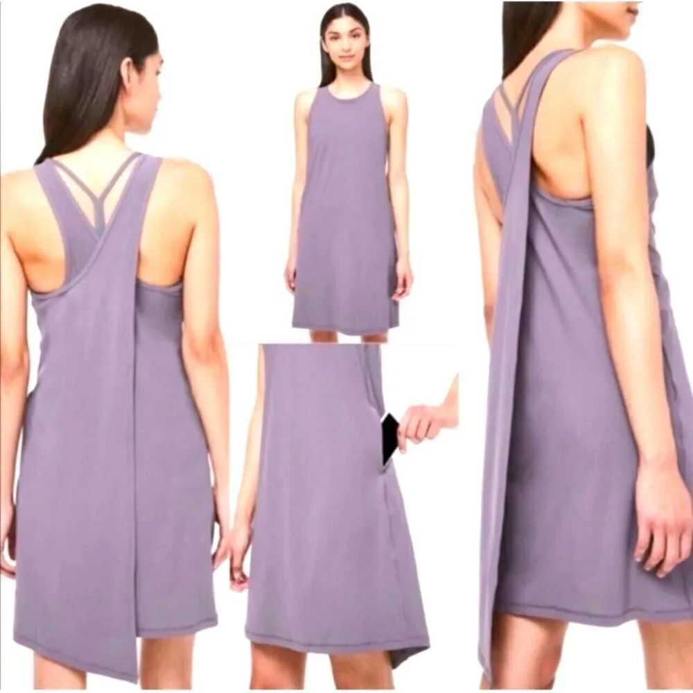 Lululemon Early Morning Dress Graphite Purple Size 12